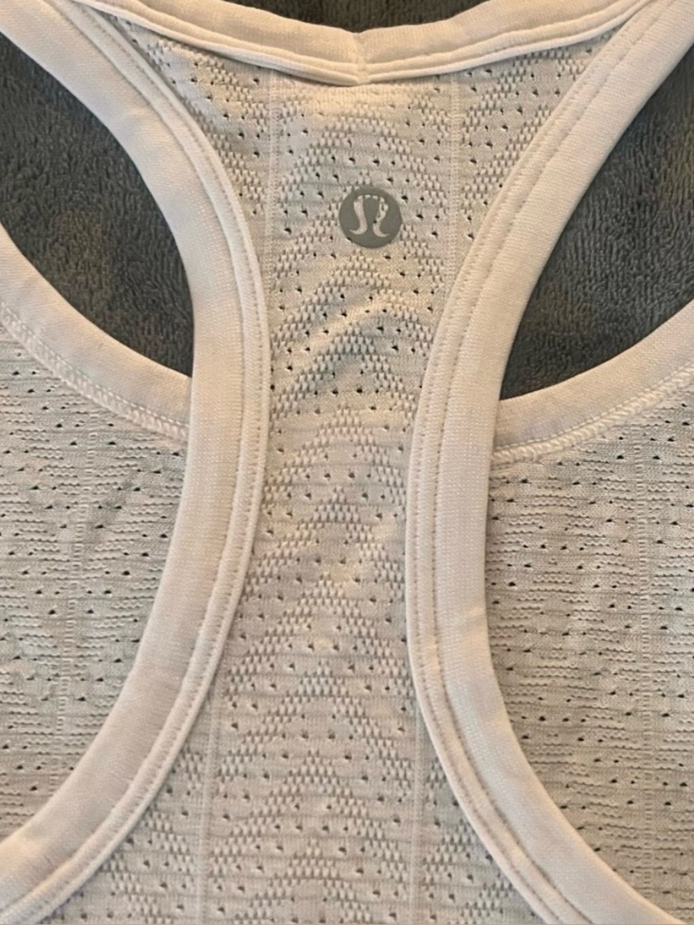 lululemon athletica White Ribbed Racerback Tank - Picture 3 of 3